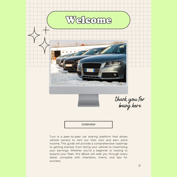 Getting Started on Turo E-Book - Jewels Laboratory