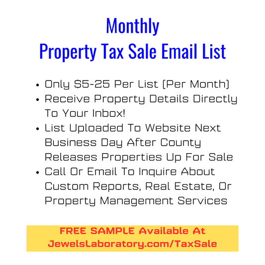 Property Tax Sale Email List